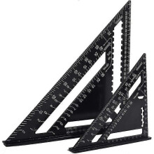(2045) Monitoiminen puusepän suorakulma 18 cm ja 30 cm, alumiininen metallinen kolmioviivain, neliömittaopas