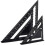 (2045) Escuadra de carpintero multifuncional de 18 cm y 30 cm, regla triangular de aluminio con guía 1