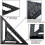 (2045) Escuadra de carpintero multifuncional de 18 cm y 30 cm, regla triangular de aluminio con guía 4