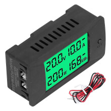 (2256) Compteur d'énergie à affichage numérique LCD, indicateur de tension et de courant, voltmètre