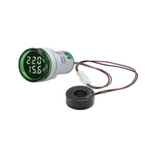 Voltmètre-ampèremètre numérique carré à LED (Vert - Rond 45208) AC 50-500 V 0-100 A 110 V 220 V