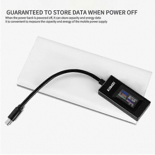 (Black45408) USB/typ-C ström- och spänningstestare laddningshastighet batterikapacitetsmonitor LC 2