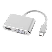 (Silver45434) Dockingstation voor dubbele monitor voor dockingstation USB Type C