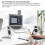 (Modèle solide - Blanc 45478) Support d'enceintes de bureau en métal, support professionnel pour enceinte 2
