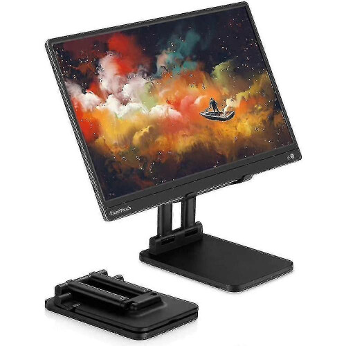 (White45524) Supporto per tablet pieghevole e regolabile, supporto per tablet da tavolo compatto ed