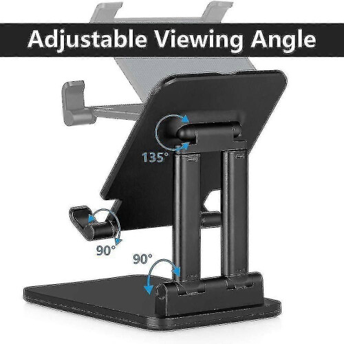 (White45524) Supporto per tablet pieghevole e regolabile, supporto per tablet da tavolo compatto ed 2