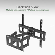TV Stand with Brackets Silver Rectangle Base