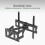 TV Stand with Brackets Silver Rectangle Base 1