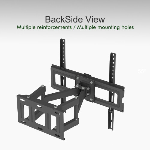TV Stand with Brackets Silver Rectangle Base