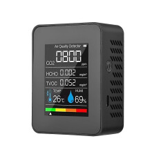 (2045578) 5 i 1 formaldehyd Hcho TVOC-testare luftkvalitetsmonitor inomhus CO2-detektor LCD-temperatur