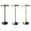 (Gold45595) Lampe de table sans fil, dimmable, rechargeable, étanche, à commande tactile, cristal Gatsby 2
