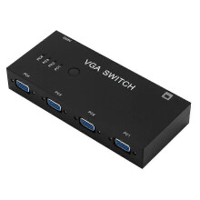 (4-porttinen VGA-kytkin45597) VGA-kytkimen jakaja 4 sisään 1 ulos VGA-sovitin videomuunnin projektoriin