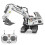 (grayyellow45665)2023 Nouvelle version améliorée des jouets de construction télécommandés : pelleteuse, 4
