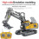 (graygreen45666)2023 Nouvelle version améliorée des jouets de construction télécommandés : pelleteuse, 4