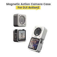 (Wit44495) Magnetische beschermhoes compatibel met DJI Action 2 cameraframe en uitgebreide module, sportcamera