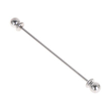 Men's Shirt Pins Tie Clip Collar Closure Brooch Bar Ornament for Business Weddings, Luxury Design, Silver Color