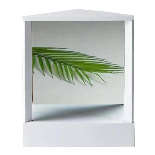 (White46088)Fusitai True Mirror Non Reversing, Triangular Fixed Non-reversing Mirror, Inverted Mirror