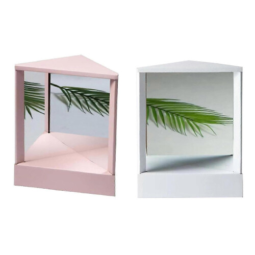 (White46088)Fusitai True Mirror Non Reversing, Triangular Fixed Non-reversing Mirror, Inverted Mirror 1