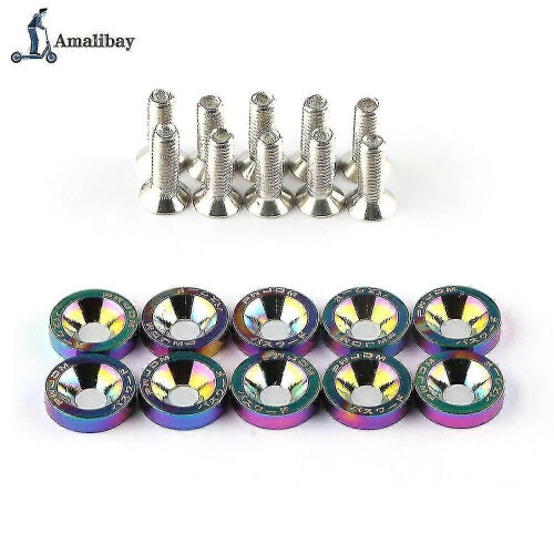 (Blue44835) 10 vis de fixation pour trottinette Dualtron 1, 2 et 3 Thunder Eagle, avec rondelles. 1