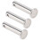 50 pezzi di perni Clevis rotondi M6x25mm 304SS argento 16