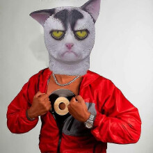 (Kattenmasker B46) Adelaarsmasker Dier Latex Volledig Gezicht Halloween Nieuwigheden Feest Cosplay Rekwisieten