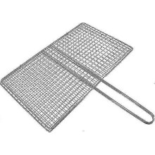 (22x40cm117)Cestello per grigliare in acciaio inox, barbecue, griglia per barbecue, rete metallica con