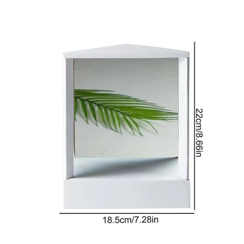 (White  ab46356)True Mirror Non Reversing, Triangular Fixed Non-reversing Mirror, Inverted Mirror,image 2