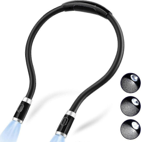 (Black170)Rechargeable Led Book Light, Neck Hug Reading Lights,neck Book Light, 3 Adjustable Brightness