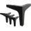 (10cm-Black259)7" / 17,5cm Möbelbeine, 4 moderne Metall-Dreiecksmöbel 1