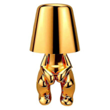 (H-gold194) Berührungsempfindliche Nachttischlampe, Goldene Denkerlampe, Schreibtischlampe, kabellos,