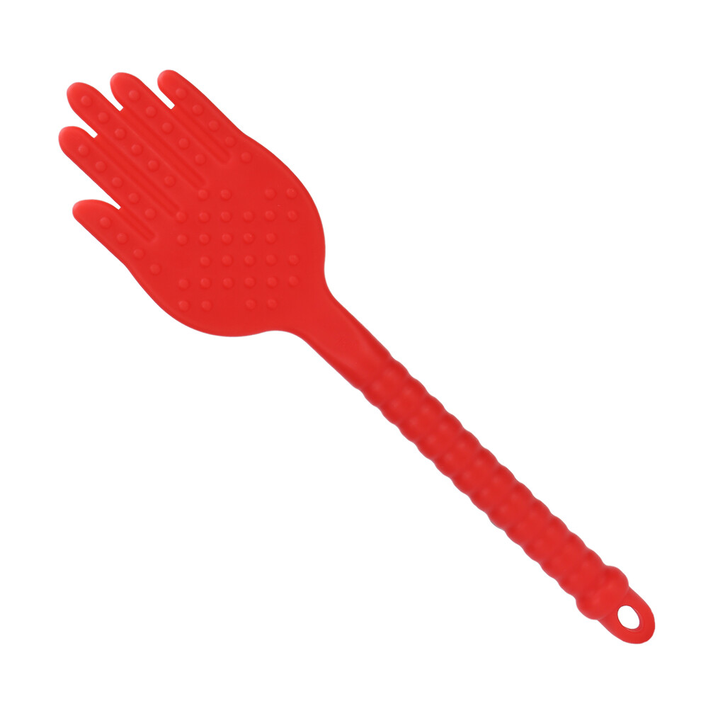 Red Silicone Meridians Scraping Hammer Stick - 37Cm Body Massage Tool