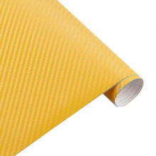 (Yellow41) 127cmx15cm 3D 3M Auto Koolstofvezel Vinylfolie Carbon Auto Wrap Sheet Rolfolie Papier Motorfiets