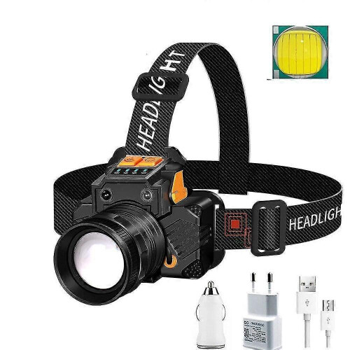 (Pacchetto UE E306) Lampada frontale da caccia e campeggio impermeabile a LED