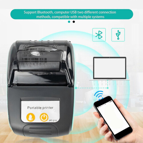 (US-blue312) 58 mm Bluetooth-bonprinter Mini draadloze POS-bonprinter VS/VK/EU-stekker 2
