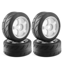 (White109) 4 pezzi 5 razze 102*75*43mm Pneumatici per auto da rally fuoristrada con telecomando 17mm