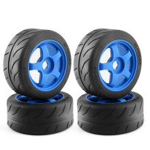 (Blue110) 4 pezzi 5 razze 102*75*43mm Pneumatici per auto da rally fuoristrada con telecomando 17mm