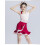 (170cm-Red342)Abito da ballo latino per bambine, tango, rumba e danza 3