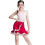(120cm-Red340)Abito da ballo latino per bambine, tango, rumba e danza 4
