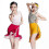 (150cm-Red344)Abito da ballo latino per bambine, tango, rumba e danza 1