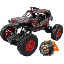(red107) Voiture télécommandée en alliage avec lumières, télécommande pour montres, jouets pour enfants