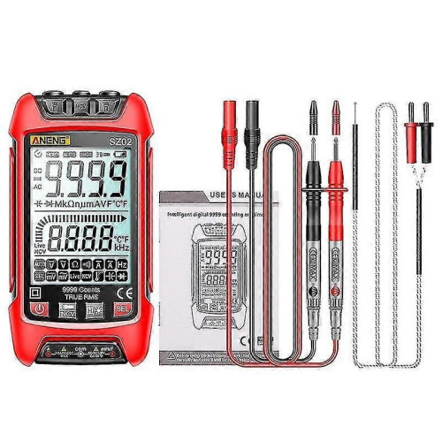 (SZ02 red   ab329)Aneng Smart Digital Multimeter True Rms Auto Electrical Capacitance Meter Ac Dc Voltage