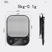 (B97-5kg 0.1g575) 10kg/1g Kakvåg Köksvåg Elektronisk Våg Rostfritt Stål Digital Våg Mätning
