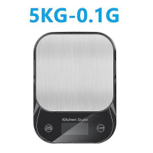 (B97-5kg 0.1g628) 10kg/1g Köksvåg Digital Våg i Rostfritt Stål 5kg/0.1g Elektronisk Våg