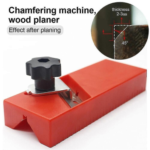 (Red610) Cepillo manual para madera, herramienta para chaflán de 45 grados para carpinteros 1