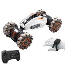 (Grey688) Fusitai Rc Stunt Car, 2.4ghz 4wd Telecomando Sensore gestuale Auto giocattolo, Rotazione bifacciale