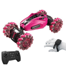 (Red687) Fusitai Rc Stunt Car, 2.4ghz 4wd Telecomando Sensore gestuale Auto giocattolo, Rotazione bifacciale