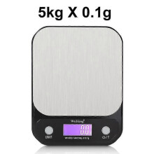 (5kgx0.1g706) Elektronisk digital köksvåg 5kg/10kg dietmat kompakt våg hushållsvikt