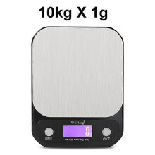 (10kgx1g707) Elektronisk digital köksvåg 5kg/10kg dietmat kompakt våg hushållsvikt