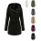 (M-navy636) Damen-Kapuzenjacke aus Baumwolle 3
