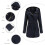 (XL-navy663)Giacca da donna in cotone con cappuccio 4